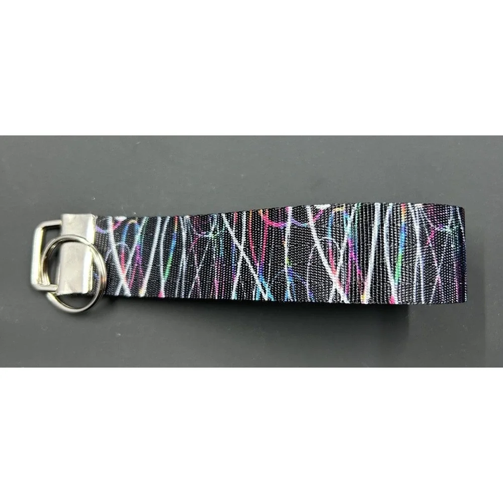 Scribble On‎ Black Key Fob Wristlet Lanyard Strap 1
